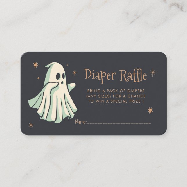 Carte D'accompagnement Halloween fantôme Spooktacular Diaper Raffle (Devant)