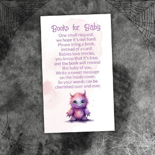 Carte D'accompagnement Halloween Little Monster Girl Books for Baby