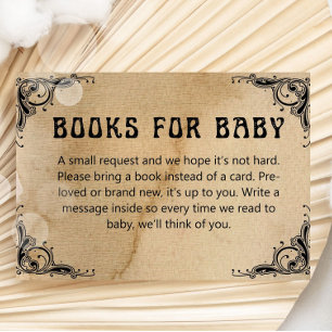 Carte D'accompagnement Halloween Livres Baby showers pour bébé Vintage