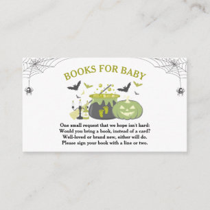 Carte D'accompagnement Halloween sorcière Baby shower Livres pour bébé