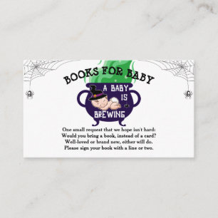 Carte D'accompagnement Halloween sorcière Baby shower Livres pour bébé
