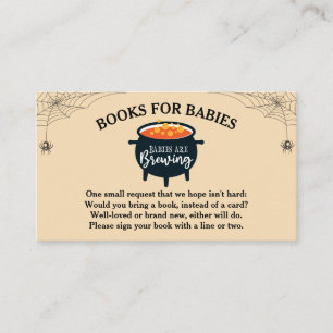 Carte D'accompagnement Halloween sorcière bébés douches Livres pour bébé
