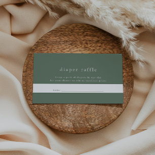 Carte D'accompagnement HANNAH Sage Vert Baby shower simple Raffin
