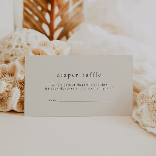 Carte D'accompagnement HANNAH Vintage Baby shower simple Déchets Raffin