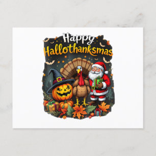 Carte D'accompagnement Happy Hallo Merci mas Joyeux Noël Père Noël