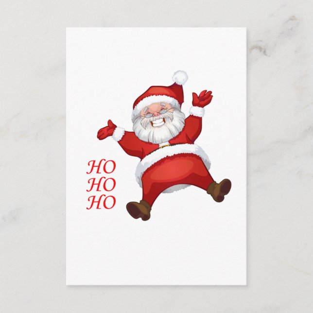 Carte D'accompagnement Happy Santa, HO-HO-HO (Devant)