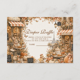 Carte D'accompagnement Harvest Pumpkin Spice Diaper Raffle