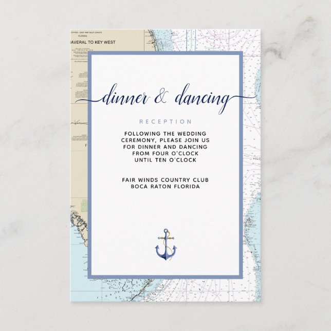 Carte D'accompagnement Haut Niveau #Sud Nautique #Floride Événement / #Ma (Devant)