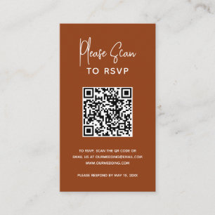 Carte D'accompagnement Heather Elegant Terracotta Minimal Mariage moderne