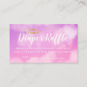 Carte D'accompagnement Heaven a envoyé Baby shower rose Déchets Raffle Ti