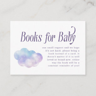 Carte D'accompagnement Heaven envoyé Baby shower fille demande de livre