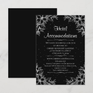Carte D'accompagnement Hébergement White Ornate Mariage Hotel