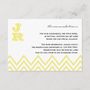 Carte D'accompagnement Hébergements Chevron Jaune Moderne Insertion