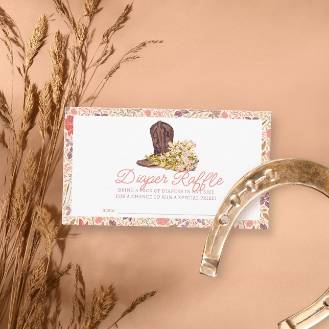 Carte D'accompagnement Hey Y'all Cowboy Boot Bouquet Déchets Raffle Ticke (Créateur téléchargé)