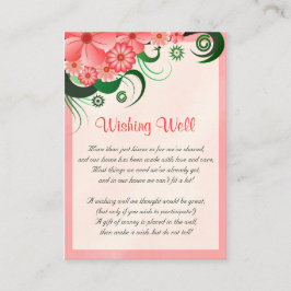 Carte D'accompagnement Hibiscus Floral rose Mariage bien désirer