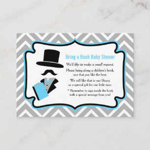 Carte D'accompagnement Hipster Mustache Boy Baby shower Demande