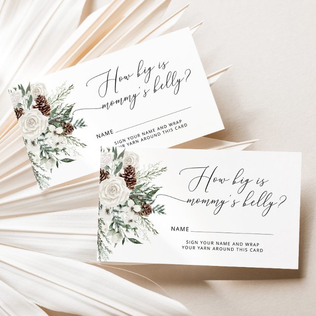 Carte D'accompagnement Hiver à feuillage persistant quelle est la taille  (Créateur téléchargé)