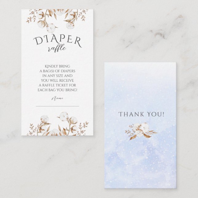Carte D'accompagnement Hiver Baby shower de la chair neutre pour les couc (Devant / Derrière)