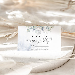 Carte D'accompagnement Hiver bleu quelle taille est le ventre de maman