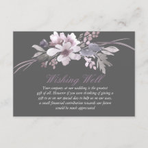 Hiver Gris Floral Mariage Wishing well