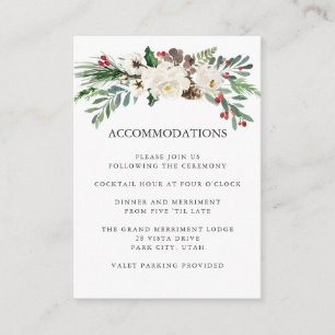 Carte D'accompagnement Hiver mystique Hébergement hôtelier MARIAGE