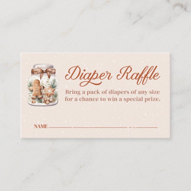 Carte D'accompagnement Hiver Pain d'épices Homme Baby shower Déchets Raff (Devant)