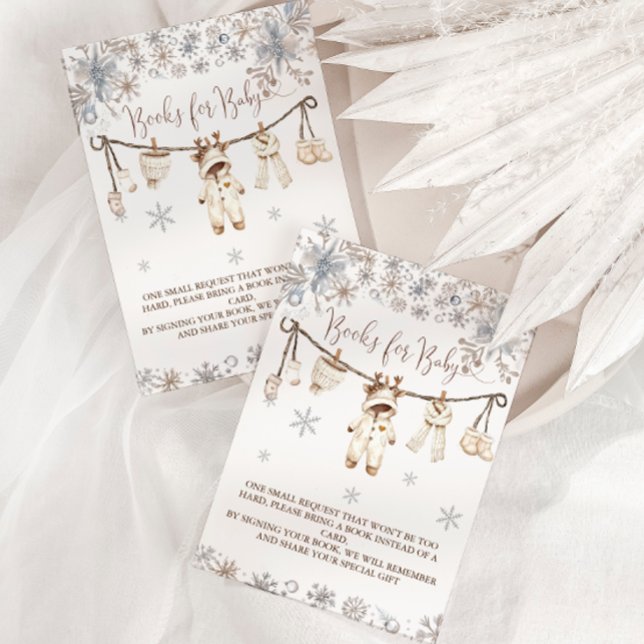 Carte D'accompagnement Hiver Vêtements Neutres Baby showers Livres Pour B (Créateur téléchargé)