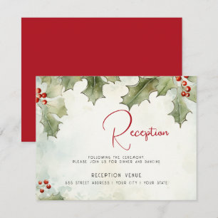 Carte D'accompagnement Holly d'hiver et Berries