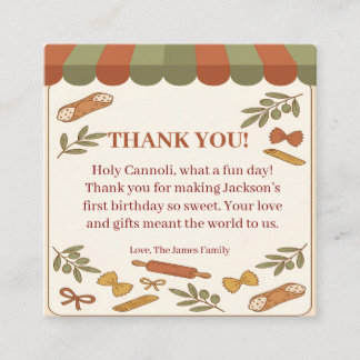 Carte D'accompagnement Holy Cannoli! First Birthday