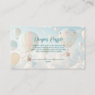 Carte D'accompagnement Hot air balloon Baby shower