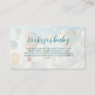 Carte D'accompagnement Hot air balloon Baby shower