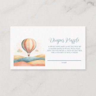 Carte D'accompagnement Hot air balloon Baby shower