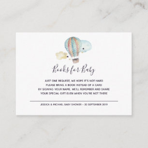 Carte D'accompagnement Hot Air Balloon Party dans les livres pour bébé