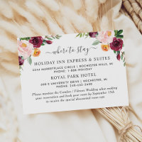 Hôtel pour la nuit de noces Burgundy Blush