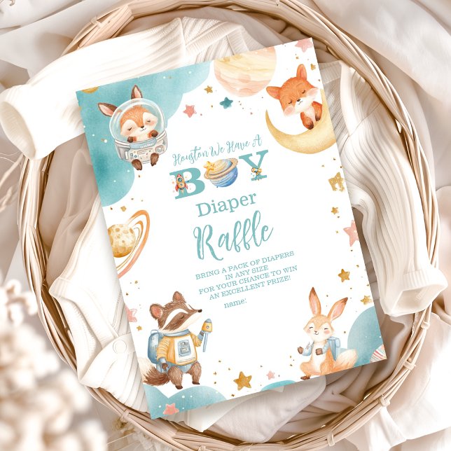 Carte D'accompagnement Houston Nous Avons Un Petit Raffle De Diappeur D'E (Créateur téléchargé)