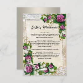 Carte D'accompagnement Hydrangée Violette Et Mesures De Sécurité De La De