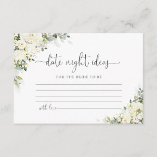 Carte D'accompagnement Idées de soirée de date de mariage avec des fleurs