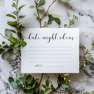 Carte D'accompagnement Idées de soirée de date de mariage élégantes en no