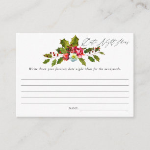 Carte D'accompagnement Idées de soirée de Noël pour une fête prénuptiale
