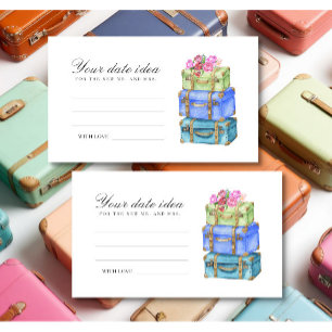 Carte D'accompagnement Idées de valise vintage pour une soirée en amoureu