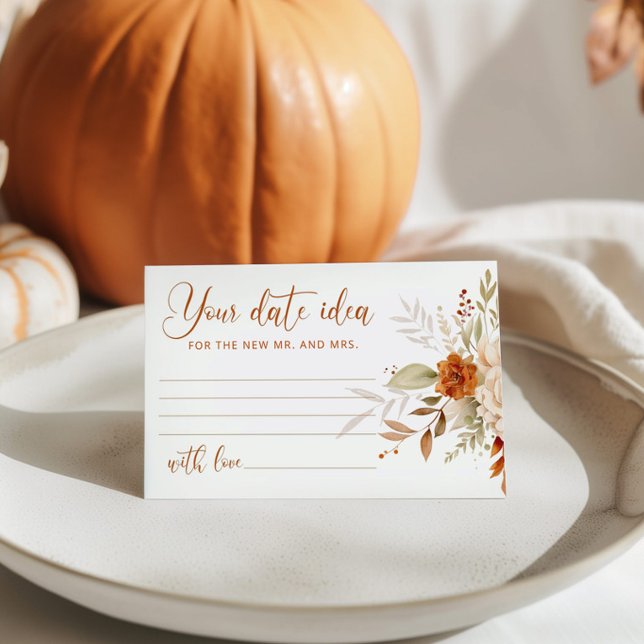 Carte D'accompagnement Idées élégantes de soirée en amoureux d'automne. P (Créateur téléchargé)