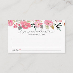 Carte D'accompagnement Idées Lune de miel de Jardin Floral Rose