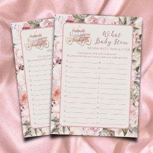 Carte D'accompagnement Il était une fois quel bébé objet Baby shower jeu