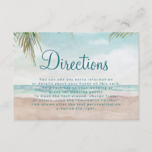 Carte D'accompagnement Île Breeze Plage tropicale Aller au mariage