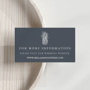 Carte D'accompagnement Île Vintage Ananas site Mariage