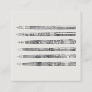 Carte D'accompagnement Illustration de journal vintage Pens