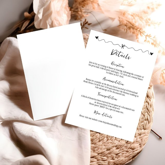 Carte D'accompagnement Illustrations Scribble dessinées à la main Mariage (Créateur téléchargé)