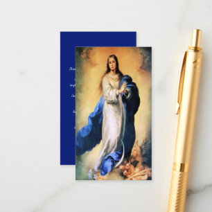 Carte D'accompagnement Immaculée Conception Gold avec Memorare