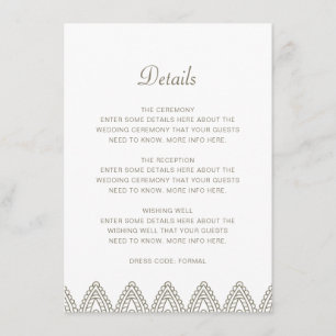Carte D'accompagnement Indian Elegant Green Mehndi Hindu Détails du Maria