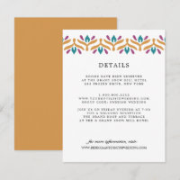 Indian Folk Art Mustard MARIAGE Détails sur l'invi